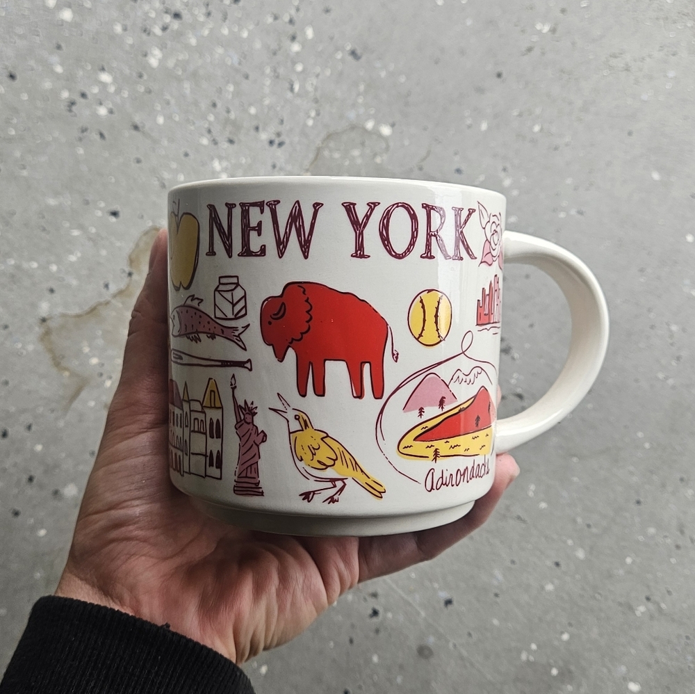 New York Souvenir Starbucks Mug - Red and White